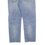 CARHARTT Mens Relaxed Blue Denim Medium Wash W37 L28 Zip Closure Work Jeans