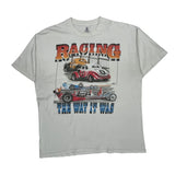 Racing Delta Graphic T-Shirt - XL White Cotton