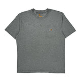 Carhartt T-Shirt - Large Gray Cotton