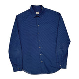Armani Polka Dot Shirt - Large Blue Cotton