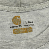 Carhartt T-Shirt - Large Grey Cotton