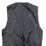 DEVILLE Womens Black & Multi Colour Button Jacket S Cotton Blend Abstract