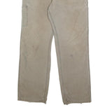 CARHARTT Mens Cotton Blend Beige Regular Straight Trousers W30 L30 Durable