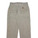 CARHARTT Mens Cotton Blend Beige Regular Straight Trousers W30 L30 Durable