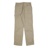 WRANGLER Mens Cotton Blend Beige Regular Fit Straight Leg Trousers W30 L32