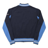 FILA Womens Navy Blue & Light Blue Track Jacket S Polyester Blend Zip Logo