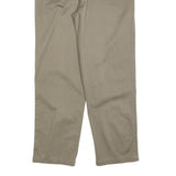DOCKERS Mens Cotton Blend Beige Regular Fit Straight Leg Trousers W30 L30 Zip