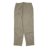 DOCKERS Mens Cotton Blend Beige Regular Fit Straight Leg Trousers W30 L30 Zip