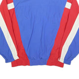 LIZ SPORT Womens Blue & Red Nylon Jacket M Windbreaker Zip Closure Athletic