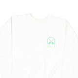 HANES Womens White Crew Neck L Sweatshirt Pupu O' Hawaii Outrigger Print