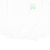 HANES Womens White Crew Neck L Sweatshirt Pupu O' Hawaii Outrigger Print
