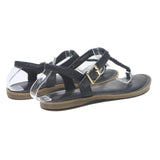 SPERRY Womens Black Leather Strappy Sandals UK 6 Comfortable Summer Shoes