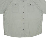 WRANGLER Mens Green XL Cotton Shirt Casual Short Sleeve Button Pocket