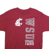PRO EDGE Mens Maroon WSUV Cougars Cotton Blend Graphic T-Shirt XL Short Sleeve