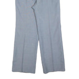 TREVIRA Mens Wool Blend Light Blue Regular Fit Straight Leg Trousers W34 L30