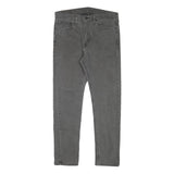LEVI'S Mens Slim Grey Denim Cotton Blend Jeans W32 L28 Zip Closure