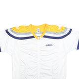 ADIDAS Mens White & Yellow Retro Zip Jacket M Polyester Blend Sportswear