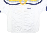ADIDAS Mens White & Yellow Retro Zip Jacket M Polyester Blend Sportswear