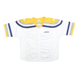 ADIDAS Mens White & Yellow Retro Zip Jacket M Polyester Blend Sportswear
