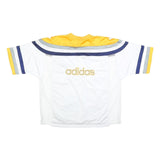 ADIDAS Mens White & Yellow Retro Zip Jacket M Polyester Blend Sportswear