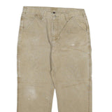 DICKIES Mens Beige Regular Fit Straight Denim W36 L30 Zip Cotton Blend Workwear