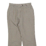 Womens Check Regular Fit Straight Leg Trousers W26 L24 Smart Casual Workwear
