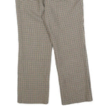 Womens Check Regular Fit Straight Leg Trousers W26 L24 Smart Casual Workwear