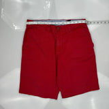 Tommy Hilfiger Chino Shorts - 32W 10L Red Cotton