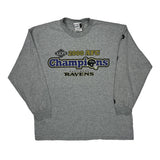 Baltimore Ravens Puma Nfl Long Sleeve T-Shirt - Large Grey Cotton