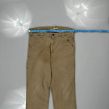 Carhartt Carpenter Trousers - 34W 32L Khaki Cotton