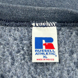 90s Blank Russell Athletic Sweatshirt - XL Blue Cotton Blend