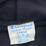 Reverse Weave Champion College Hoodie - Large Navy Cotton
