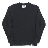 ADIDAS Mens Black Cotton Blend Crew Neck S Casual Sports Sweatshirt