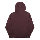 NIKE Mens Maroon Pullover Hoodie L Cotton Casual Sportswear