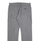 DICKIES Mens Cotton Blend Grey Regular Straight Trousers W36 L34 Casual Workwear