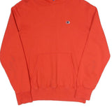 CHAMPION Mens Red Pullover Hoodie L Cotton Blend Classic Logo Sweatshirt