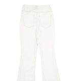 BAN-JARA Womens Regular Fit Flared Denim White Cotton Blend Zip W22 L32 Jeans
