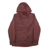 THE NORTH FACE Womens Maroon Red Reversible Hooded Jacket S Polyester Puffer