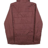 THE NORTH FACE Womens Maroon Red Reversible Hooded Jacket S Polyester Puffer