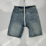 Levis Denim Shorts - 33W 10L Light Wash Denim