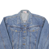 JAY JACOBS Womens Blue Denim Button Jacket L Cotton Blend Casual Classic