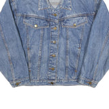 JAY JACOBS Womens Blue Denim Button Jacket L Cotton Blend Casual Classic