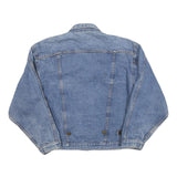 JAY JACOBS Womens Blue Denim Button Jacket L Cotton Blend Casual Classic