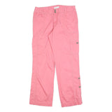 MERONA Womens Cotton Blend Pink Relaxed Straight Trousers W32 L30 Summer Casual