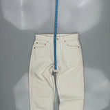 Made In USA Levis 505 Jeans - 30W 34L White Cotton