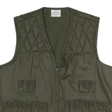 Mens Green Quilted Polyester Blend Zip Jacket Vest 2XL Outdoor Hunting