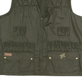 Mens Green Quilted Polyester Blend Zip Jacket Vest 2XL Outdoor Hunting