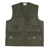 Mens Green Quilted Polyester Blend Zip Jacket Vest 2XL Outdoor Hunting