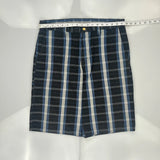 Dickies Checked Shorts - 35W 13L Blue Cotton