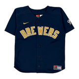 Age 6 Brewers Nike Mlb Jersey - XS Navy Polyester